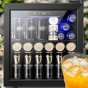 55Cans/12 Bottles/1.3 Cu.ft Beverage Refrigerator Cooler, Mini Fridge with Glass Door \u0026 Adjustable Leveling Legs, Home/Bar/Office-Auseo